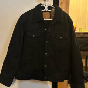 Men's Levi’s Black Sherpa-Lined Jacket